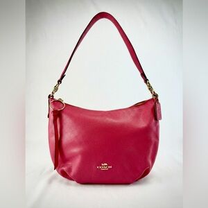 Coach Skylar Hobo in Vibrant Pink Fuchsia Pebble Leather - EUC 91028 BARBIECORE